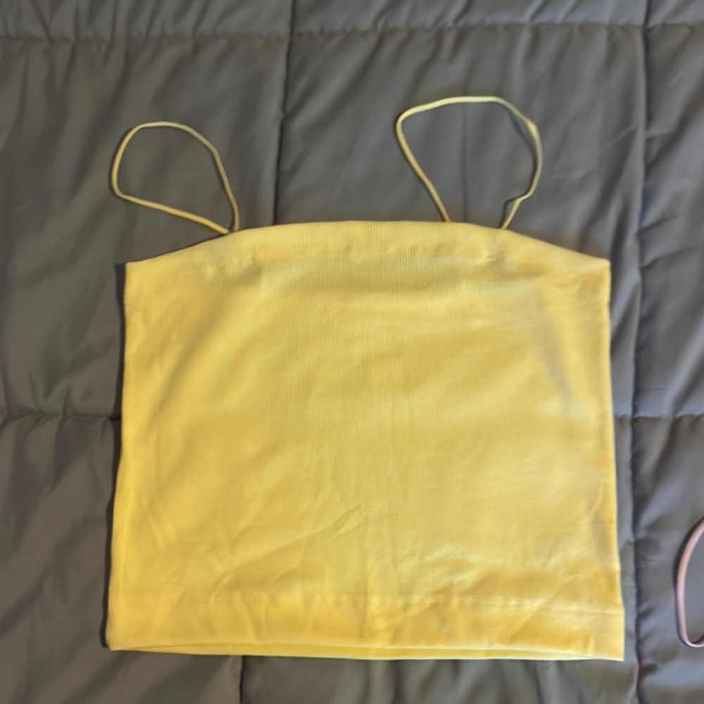 Yellow Spaghetti Strap Top
